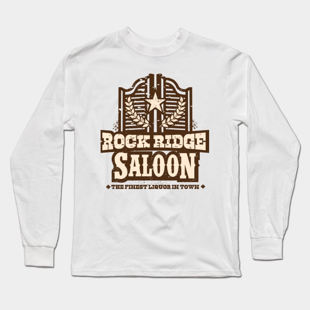 Rock Ridge Saloon Long Sleeve T-Shirt by Meta Cortex